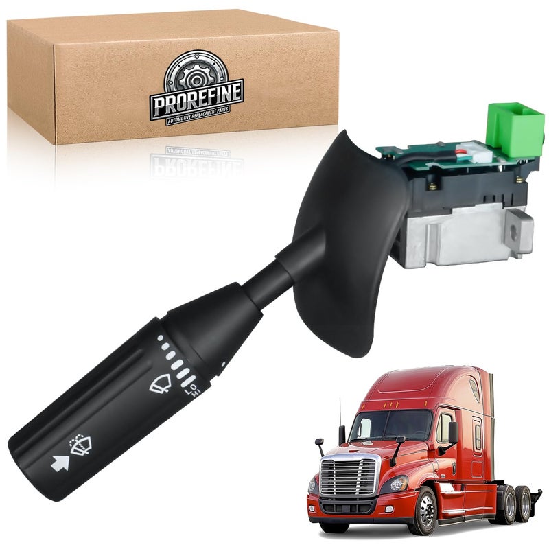 ProRefine Upgraded Turn Signal Switch Windshield Wiper Switch Compatible with Freightliner Cascadia 2008-UP Replace A0652311000 5774601 - Image 1